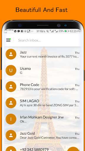 Emulate Android APK Paris SMS Theme Emulate Android APK Paris SMS Theme