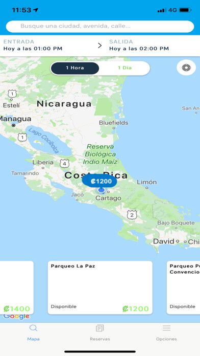 Emulate iPhone app Parkapp Costa Rica using MyAndroid