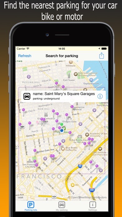 Emulate iPhone app Park Assistance - find parking for your car, bike using MyAndroid Emulate iPhone app Park Assistance - find parking for your car, bike using MyAndroid