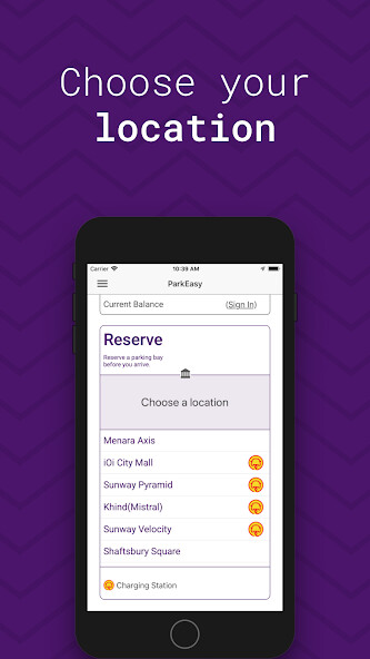 Emulate iPhone app ParkEasy using MyAndroid