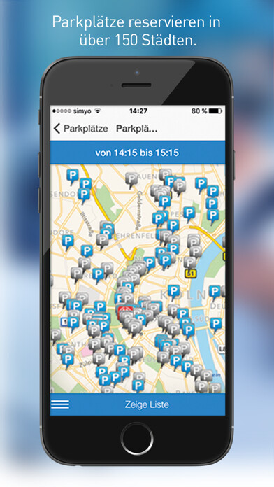 Emulate iPhone app Parken? ampido using MyAndroid