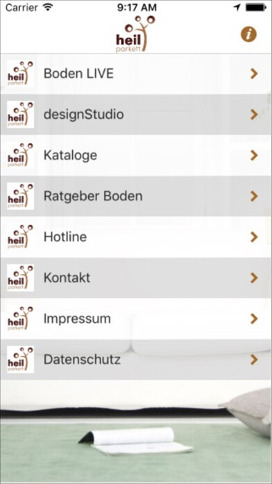 Emulate iPhone app Parkett-App using MyAndroid Emulate iPhone app Parkett-App using MyAndroid