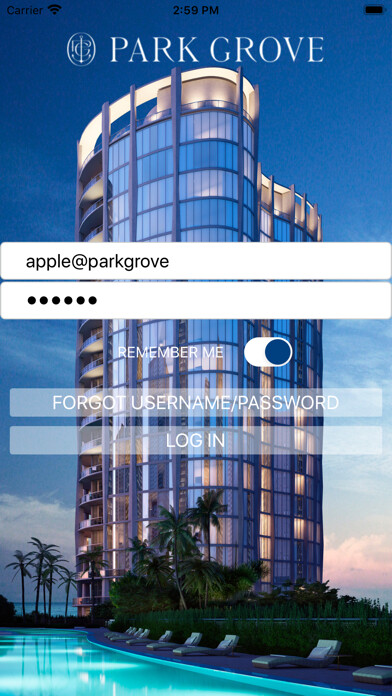 Emulate iPhone app Park Grove using MyAndroid