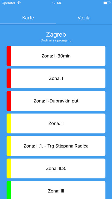 Emulate iPhone app Parking Croatia using MyAndroid