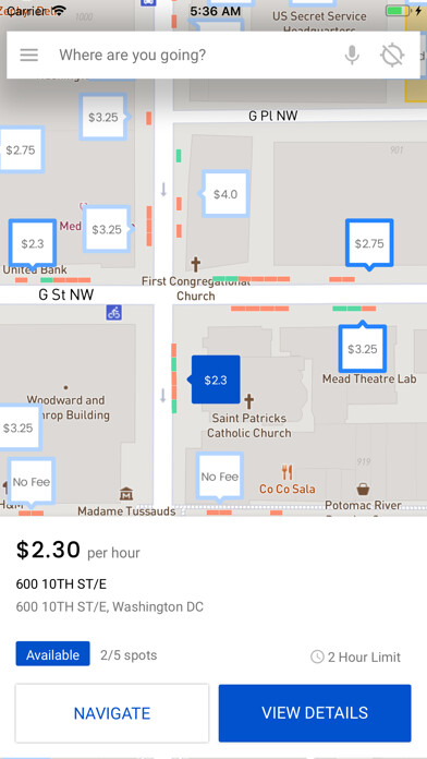 Emulate iPhone app Parking Genius using MyAndroid