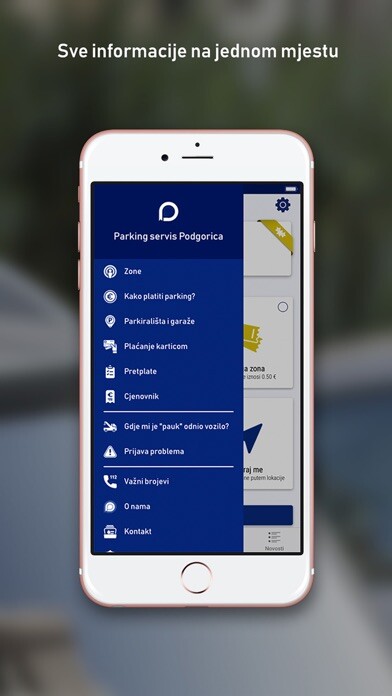 Emulate iPhone app Parking Servis Podgorica using MyAndroid