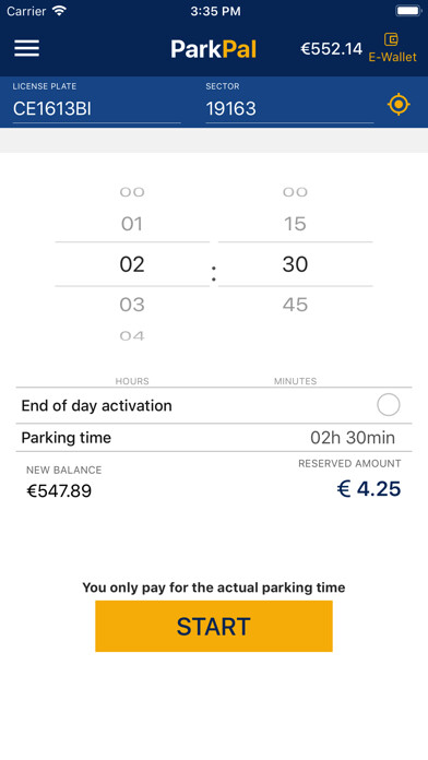 Emulate iPhone app ParkPal using MyAndroid