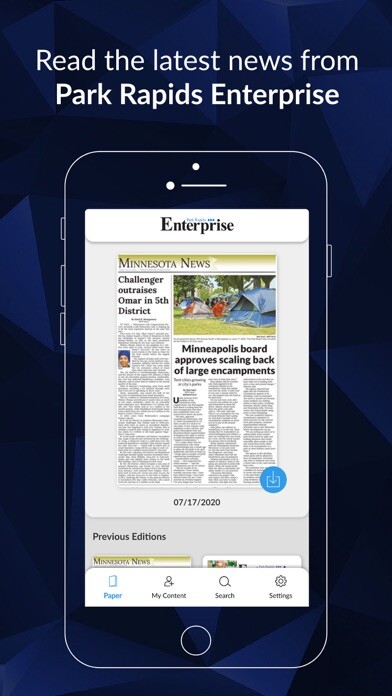 Emulate iPhone app Park Rapids Enterprise E-paper using MyAndroid Emulate iPhone app Park Rapids Enterprise E-paper using MyAndroid