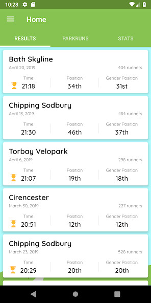 Run android online APK parkrunner: weekly 5k results from MyAndroid or emulate parkrunner: weekly 5k results using MyAndroid