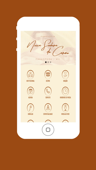 Emulate iPhone app Par. NS do Carmo -Paraopeba MG using MyAndroid
