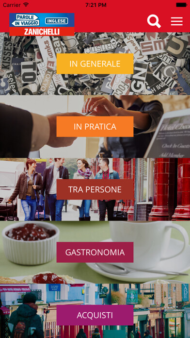 Emulate iPhone app Parole in viaggio - Inglese using MyAndroid