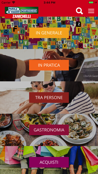 Emulate iPhone app Parole in viaggio - Portoghese using MyAndroid