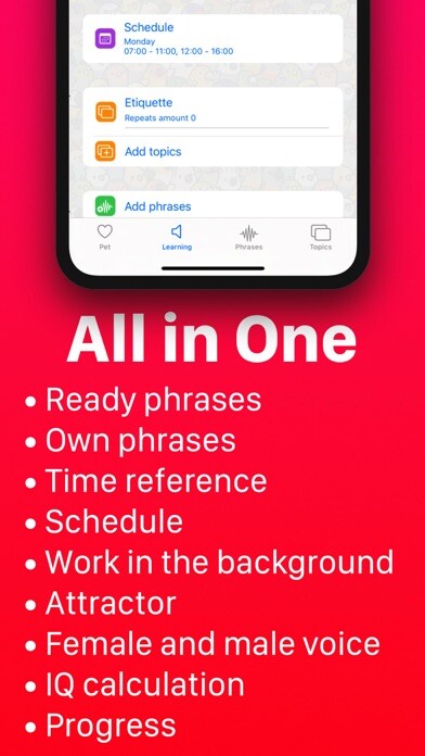 Emulate iPhone app Parrot Poll: learning to speak using MyAndroid
