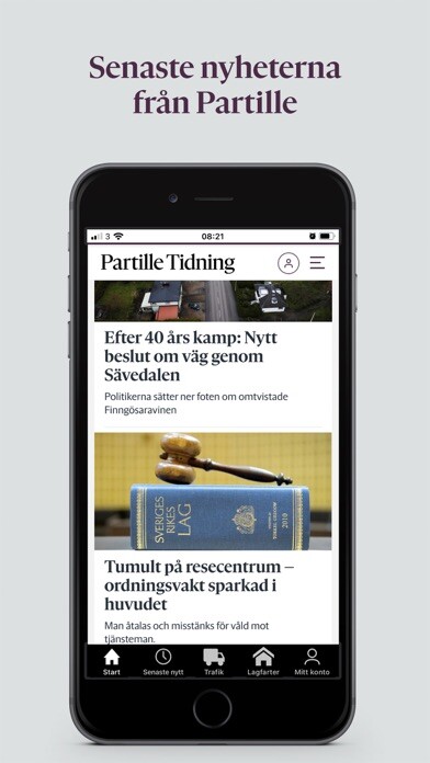 Emulate iPhone app Partille Tidning using MyAndroid Emulate iPhone app Partille Tidning using MyAndroid