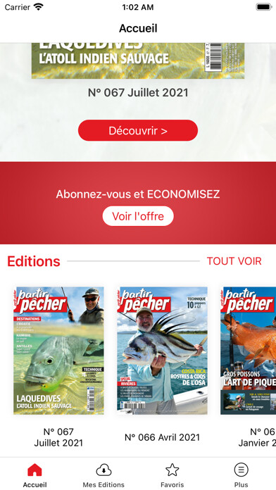 Emulate iPhone app Partir Pêcher using MyAndroid