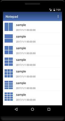 Emulate Android APK Partitioned Notepad