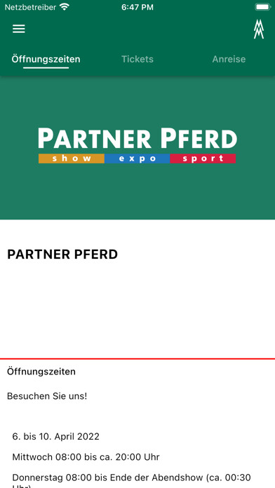 Emulate iPhone app PARTNER PFERD Leipzig using MyAndroid Emulate iPhone app PARTNER PFERD Leipzig using MyAndroid