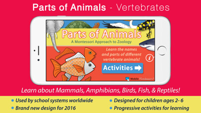 Emulate iPhone app Parts Of Animals - Vertebrates using MyAndroid