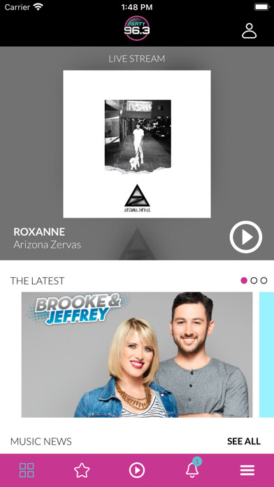 Emulate iPhone app PARTY 96.3 using MyAndroid
