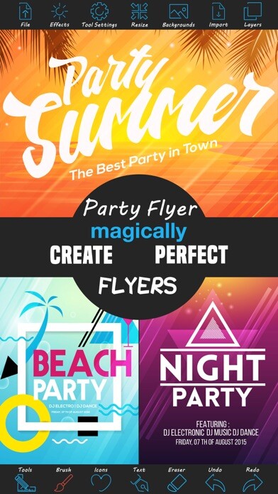 Emulate iPhone app Party Flyer Creator using MyAndroid Emulate iPhone app Party Flyer Creator using MyAndroid