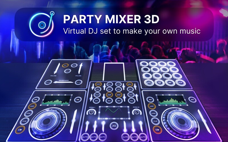 Emulate iPhone app Party Mixer 3D: AI Music Remix using MyAndroid