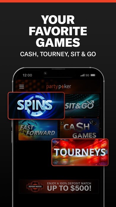 Emulate iPhone app partypoker - New Jersey using MyAndroid