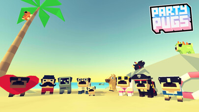 Emulate iPhone app Party Pugs: Beach Puzzle GO! using MyAndroid