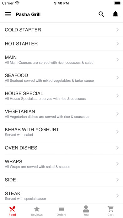 Emulate iPhone app Pasha Grill Birmingham using MyAndroid Emulate iPhone app Pasha Grill Birmingham using MyAndroid