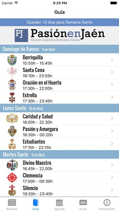 Emulate iPhone app Pasión en Jaén using MyAndroid Emulate iPhone app Pasión en Jaén using MyAndroid