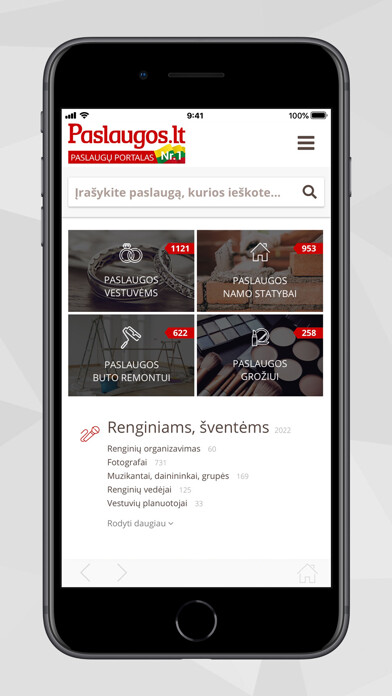 Emulate iPhone app Paslaugos.lt using MyAndroid Emulate iPhone app Paslaugos.lt using MyAndroid