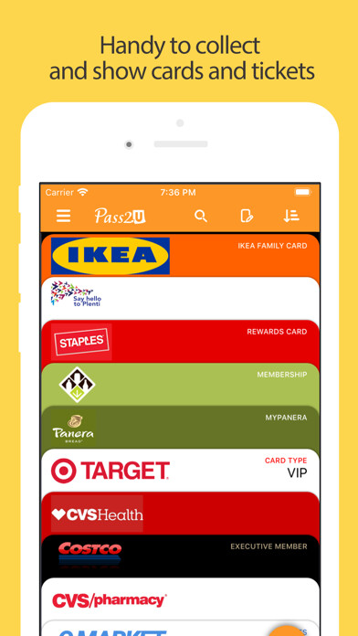 Emulate iPhone app Pass2U Wallet - cards/coupons using MyAndroid