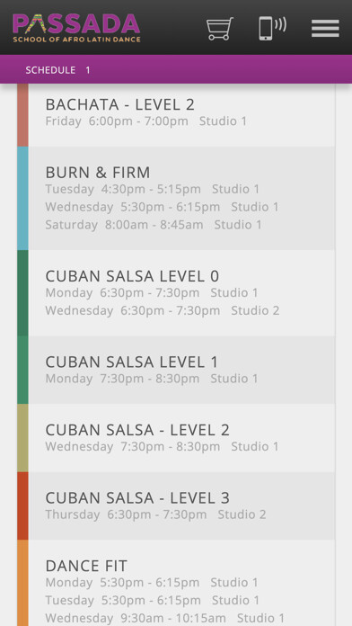 Emulate iPhone app Passada Latin Dance using MyAndroid