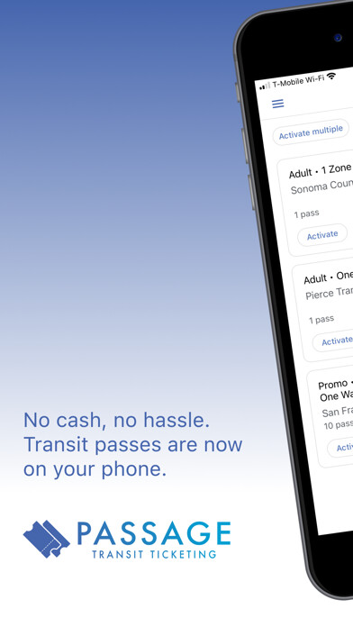 Emulate iPhone app Passage: Transit Ticketing using MyAndroid