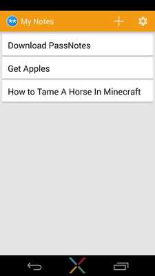 Emulate Android APK Pass Notes:The Secure Notebook