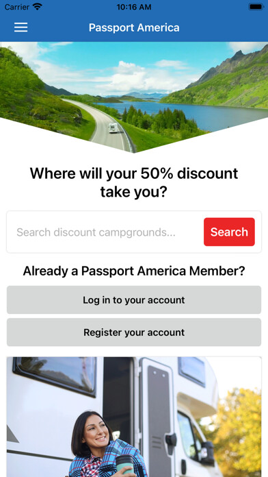 Emulate iPhone app Passport America using MyAndroid