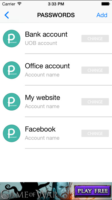 Emulate iPhone app password manager free - privacy data vault & private web browser (pro) using MyAndroid