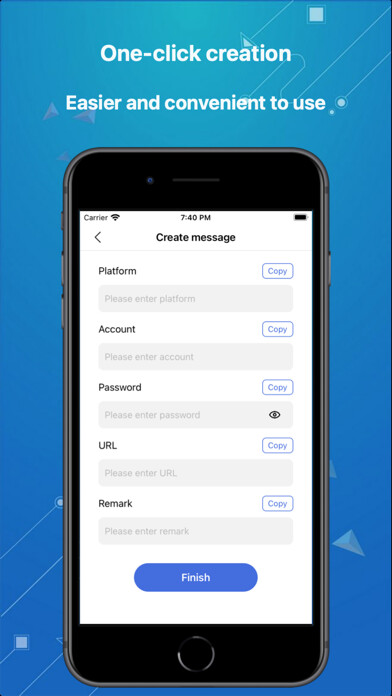 Emulate iPhone app Password Manager-Safe and Fast using MyAndroid