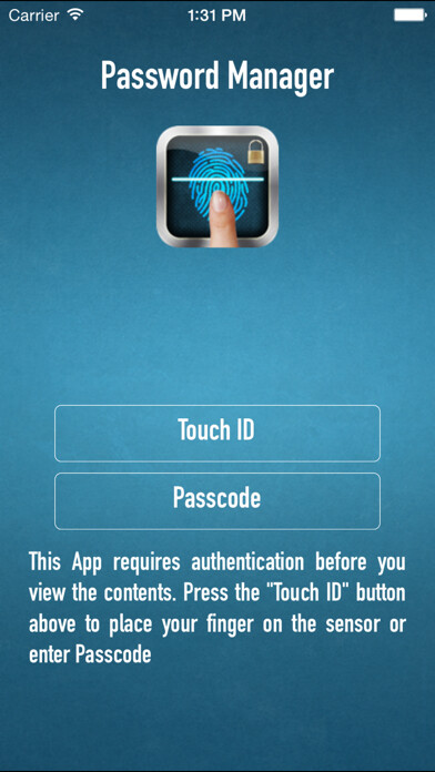 Emulate iPhone app Password Manager - Touch ID & Passcode using MyAndroid Emulate iPhone app Password Manager - Touch ID & Passcode using MyAndroid
