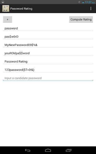 Emulate Android APK Password Rating