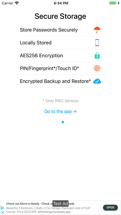 Emulate iPhone app Password Reminder - Master PIN using MyAndroid