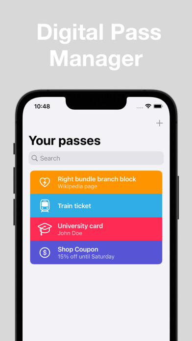 Emulate iPhone app Passworld - Digital Wallet using MyAndroid