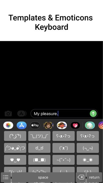 Emulate iPhone app Paste: Auto Template Keyboard using MyAndroid