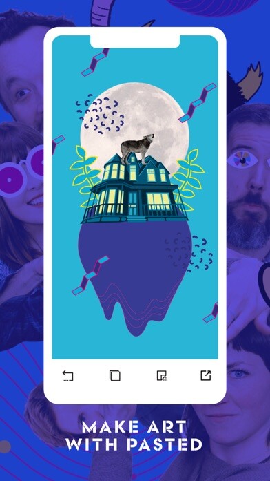Emulate iPhone app Pasted - Photo Editor using MyAndroid