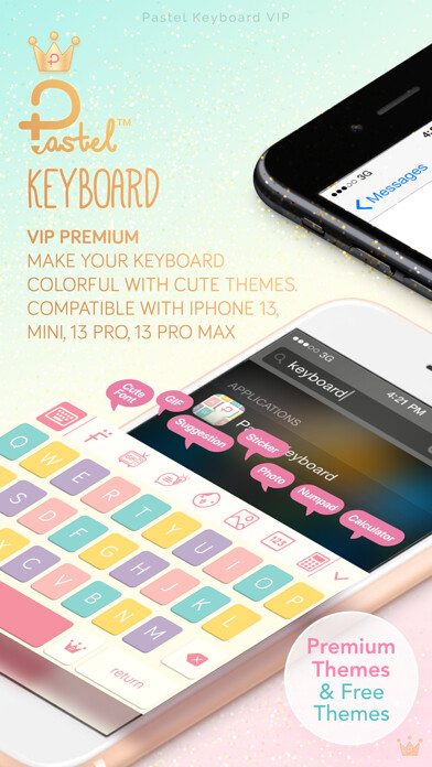 Emulate iPhone app Pastel Keyboard Themes Color using MyAndroid