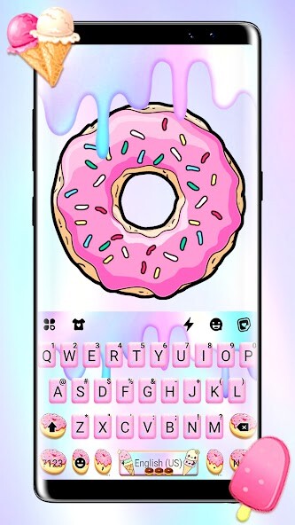 Run android online APK Pastel Pink Donut Keyboard Theme from MyAndroid or emulate Pastel Pink Donut Keyboard Theme using MyAndroid