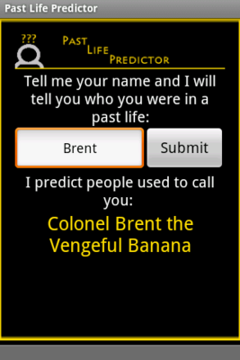 Emulate Android APK Past Life Predictor