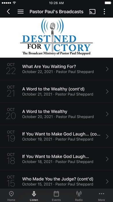 Emulate iPhone app PastorPaul.net using MyAndroid