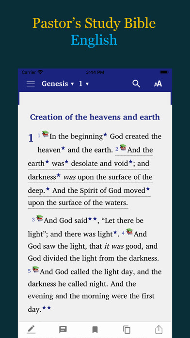 Emulate iPhone app Pastors Study Bible English using MyAndroid