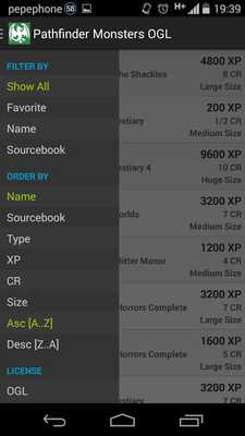 Emulate Android APK Pathfinder Monsters OGL Emulate Android APK Pathfinder Monsters OGL