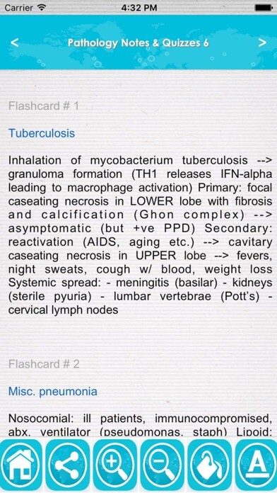 Emulate iPhone app Pathology Exam Review App Q&A using MyAndroid